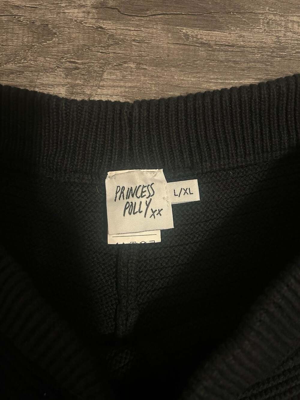 Princess Polly Black Knit Shorts Size L/XL - Picture 2 of 4